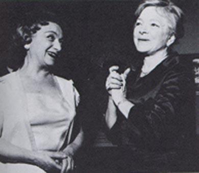 Molly Picon with Helen Hays, 1980