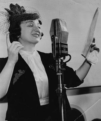 Molly Picon at the Maxwell House Radio Show, 1938