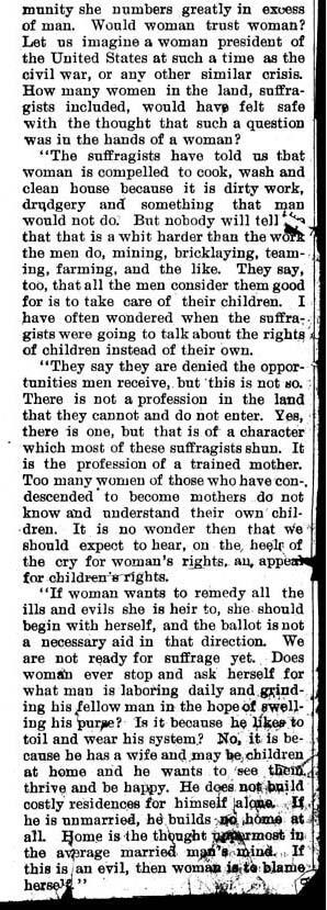 "A California Woman Who Opposes the Suffragists" Article About Ray Frank's Opposition to Suffrage, Page 2