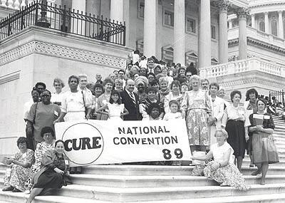 Rebecca Young at National CURE Convention, 1989