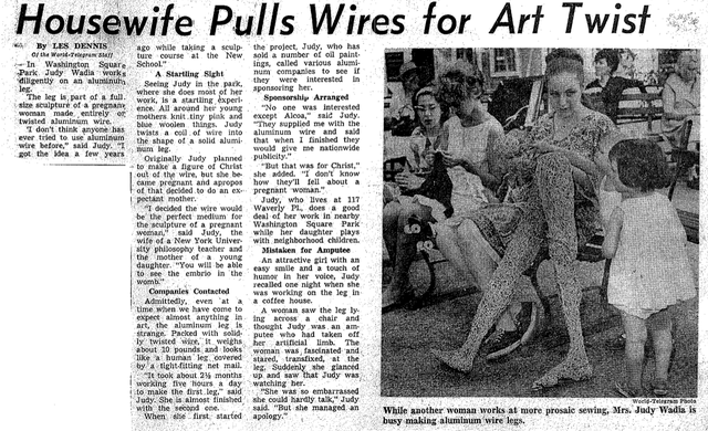 Article about Judy Wadia, 1964