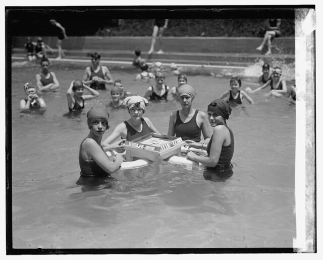 Mah Jongg Game in Swimming Pool (1924)